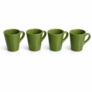 4 Essential Home Mugs In Fiesta Green Vintage 2005 HTF rare